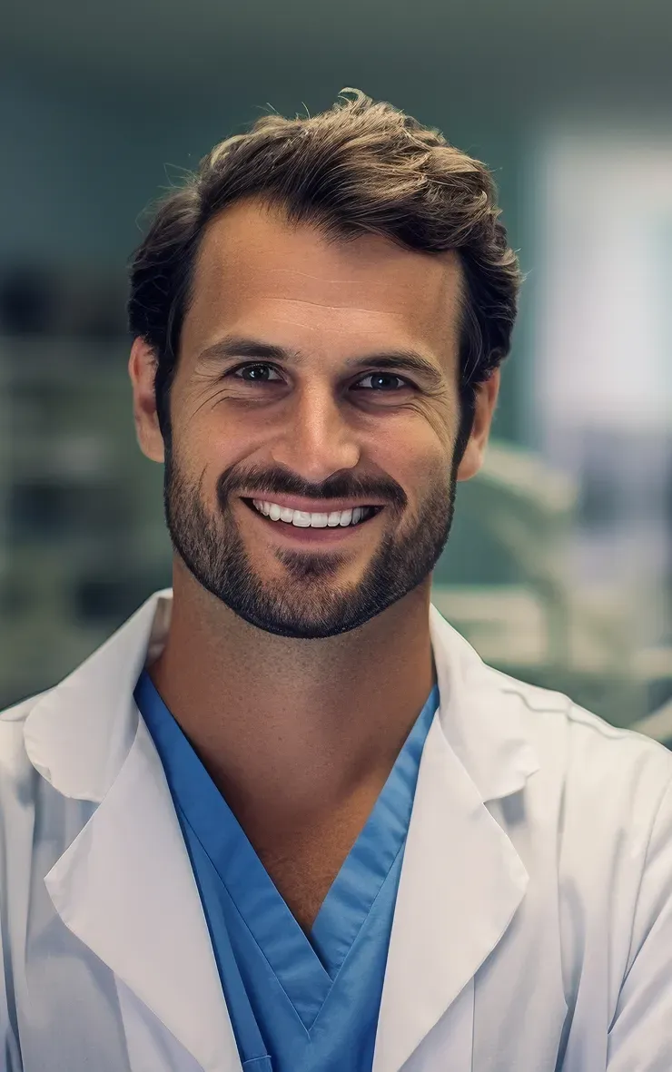 Smiling dentist